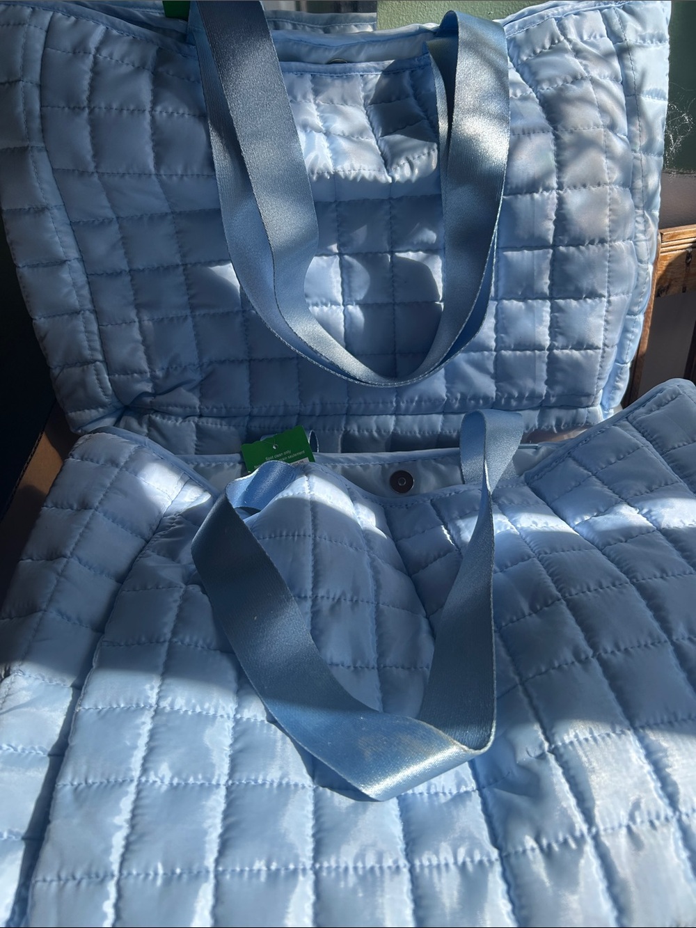 Light blue tote bag